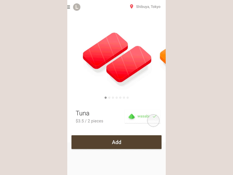 Sushi delivery app